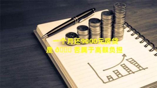 一个月还9000元房贷是 🐞 否属于高额负担